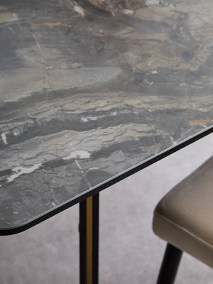 Imperia Ceramic Marble Effect Rectangular Dining Table - Canwell Interiors Limited - Xshowhome
