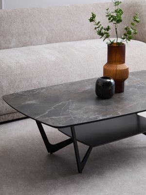 Imperia Grey Ceramic Marble Effect Coffee Table - Canwell Interiors Limited - Xshowhome