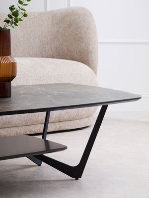 Imperia Grey Ceramic Marble Effect Coffee Table - Canwell Interiors Limited - Xshowhome