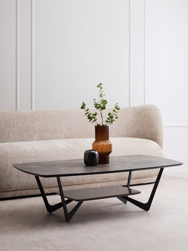 Imperia Grey Ceramic Marble Effect Coffee Table - Canwell Interiors Limited - Xshowhome