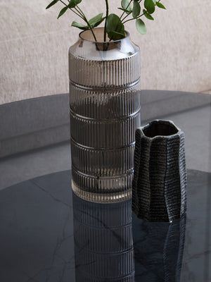 Imperia Round Grey Glass And Ceramic Large Coffee Table - Canwell Interiors Limited - Xshowhome