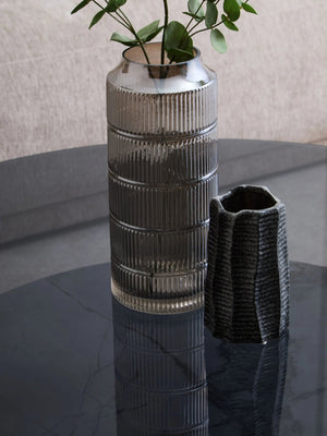 Imperia Round Grey Glass And Ceramic Large Coffee Table - XShowhome Limited - Xshowhome