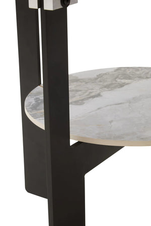Imperia Round Grey Glass And Ceramic Small Coffee Table - XShowhome Limited - Xshowhome