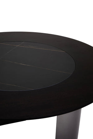 Imperia Round Veneer Dining Table with Ceramic Lazy Susan - XShowhome Limited - Xshowhome