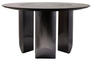 Imperia Round Veneer Dining Table with Ceramic Lazy Susan - XShowhome Limited - Xshowhome