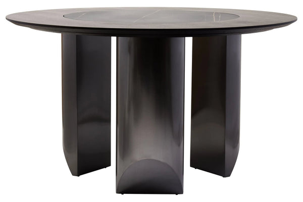 Imperia Round Veneer Dining Table with Ceramic Lazy Susan - XShowhome Limited - Xshowhome
