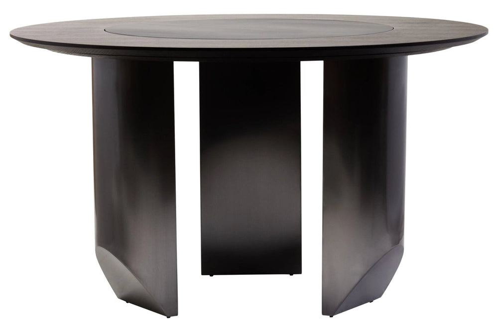 Imperia Round Veneer Dining Table with Ceramic Lazy Susan - XShowhome Limited - Xshowhome