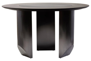Imperia Round Veneer Dining Table with Ceramic Lazy Susan - XShowhome Limited - Xshowhome