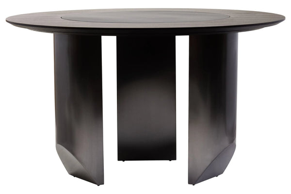 Imperia Round Veneer Dining Table with Ceramic Lazy Susan - XShowhome Limited - Xshowhome