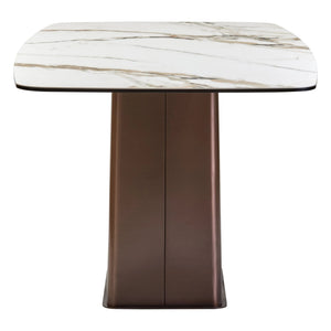 Imperia White Ceramic Marble Effect Rectangular Dining Table - XShowhome Limited - Xshowhome