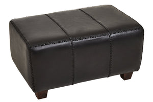 Inca Black Leather Bench with Teak Wood Legs - Canwell Interiors Limited - Xshowhome