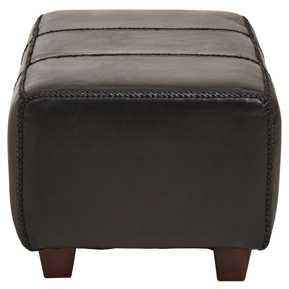 Inca Black Leather Bench with Teak Wood Legs - XShowhome Limited - Xshowhome