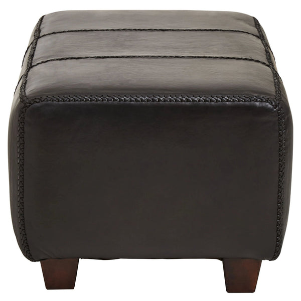 Inca Black Leather Bench with Teak Wood Legs - XShowhome Limited - Xshowhome