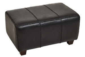 Inca Black Leather Bench with Teak Wood Legs - XShowhome Limited - Xshowhome