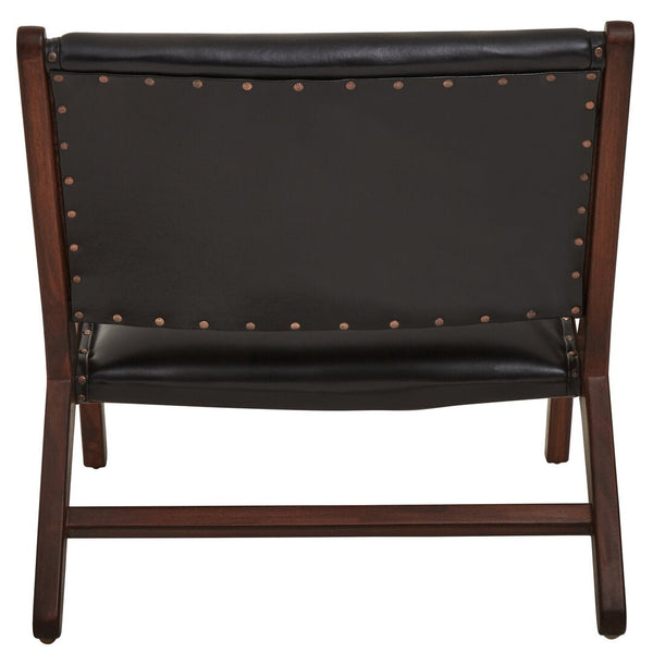 Inca Genuine Black Leather Lounge Chair - Canwell Interiors Limited - Xshowhome