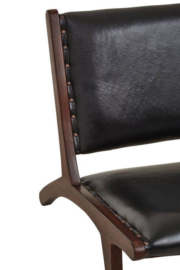 Inca Genuine Black Leather Lounge Chair - Canwell Interiors Limited - Xshowhome
