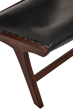 Inca Genuine Black Leather Lounge Chair - Canwell Interiors Limited - Xshowhome