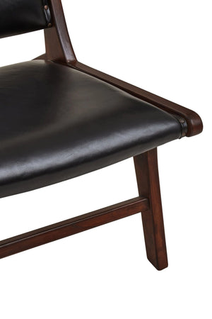 Inca Genuine Black Leather Lounge Chair - XShowhome Limited - Xshowhome