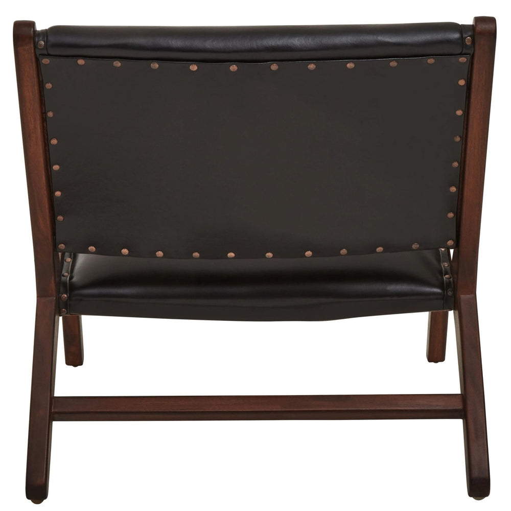 Inca Genuine Black Leather Lounge Chair - XShowhome Limited - Xshowhome