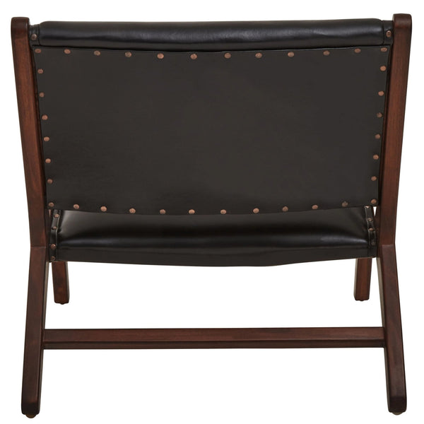 Inca Genuine Black Leather Lounge Chair - XShowhome Limited - Xshowhome