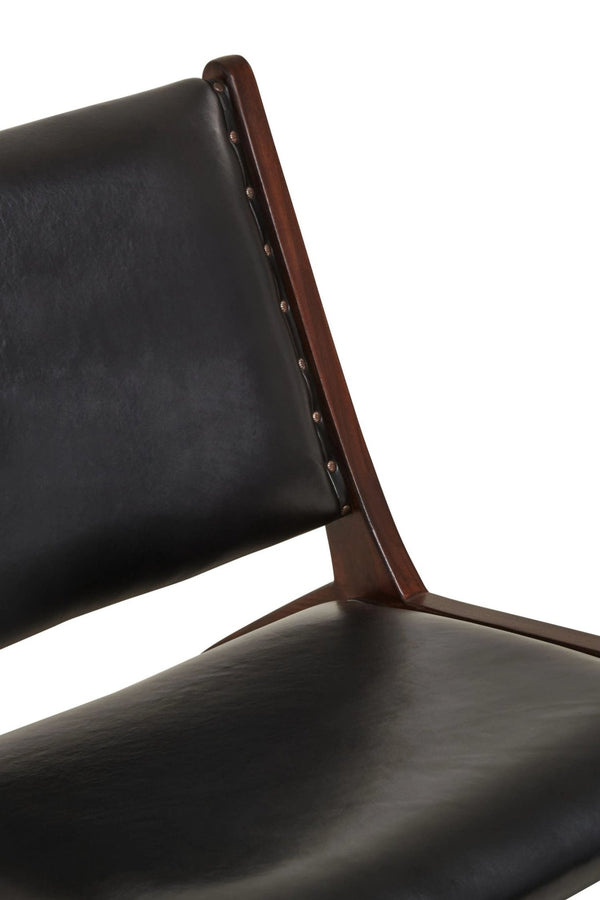 Inca Genuine Black Leather Lounge Chair - XShowhome Limited - Xshowhome