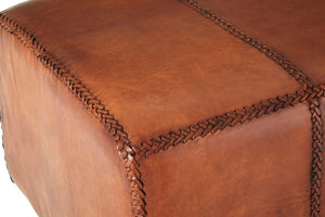 Inca Leather Bench With Teak Wood Legs - Canwell Interiors Limited - Xshowhome