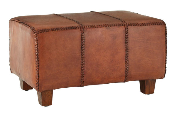 Inca Leather Bench With Teak Wood Legs - Canwell Interiors Limited - Xshowhome