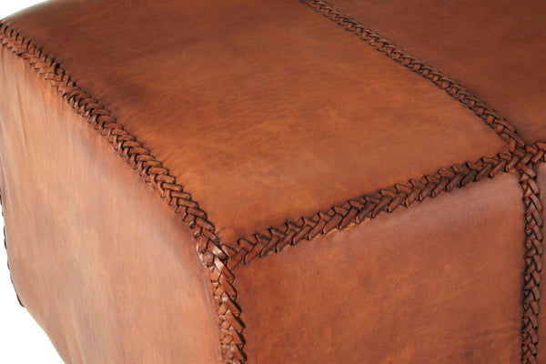 Inca Leather Bench With Teak Wood Legs - XShowhome Limited - Xshowhome