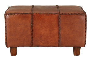 Inca Leather Bench With Teak Wood Legs - XShowhome Limited - Xshowhome