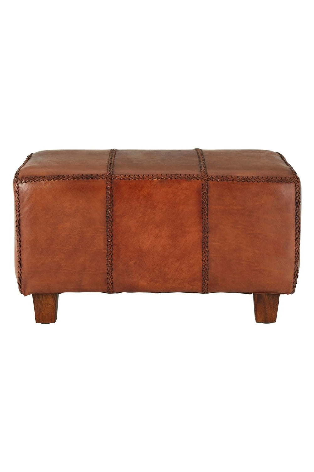 Inca Leather Bench With Teak Wood Legs - XShowhome Limited - Xshowhome