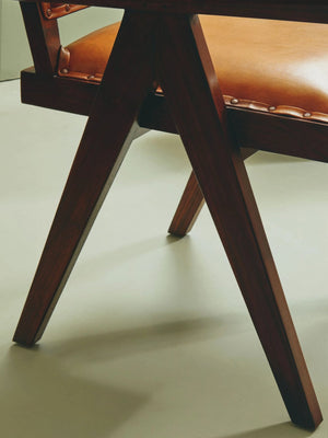 Inca Tan Leather and Teak Frame Dining Chair - XShowhome Limited - Xshowhome