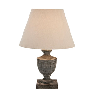 Incia Urn Wooden Table Lamp - Canwell Interiors Limited - Hills