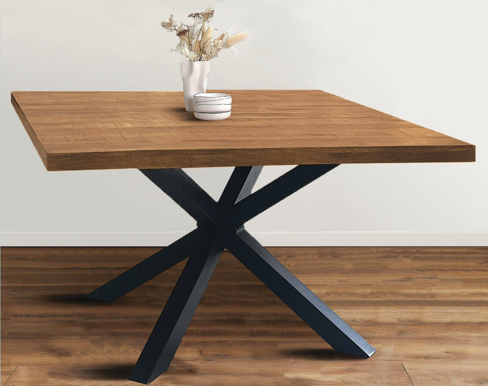 Industrial Square X Leg Dining Table 140x140cm - XShowhome Limited - Jaipur