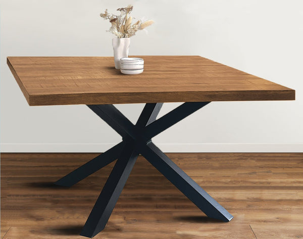 Industrial Square X Leg Dining Table 140x140cm - XShowhome Limited - Jaipur