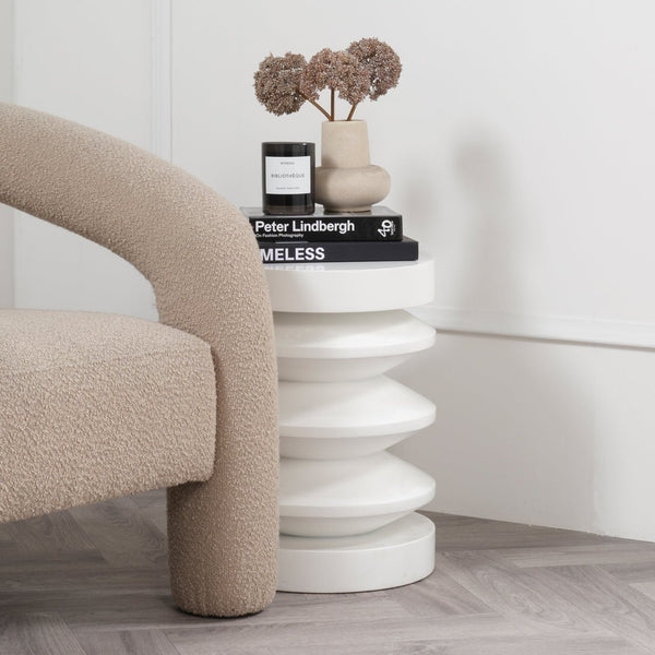 Iris White Side Table - Canwell Interiors Limited - Canwell