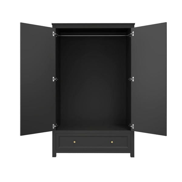 Ives Black 2 Door Wardrobe - Canwell Interiors Limited - Canwell