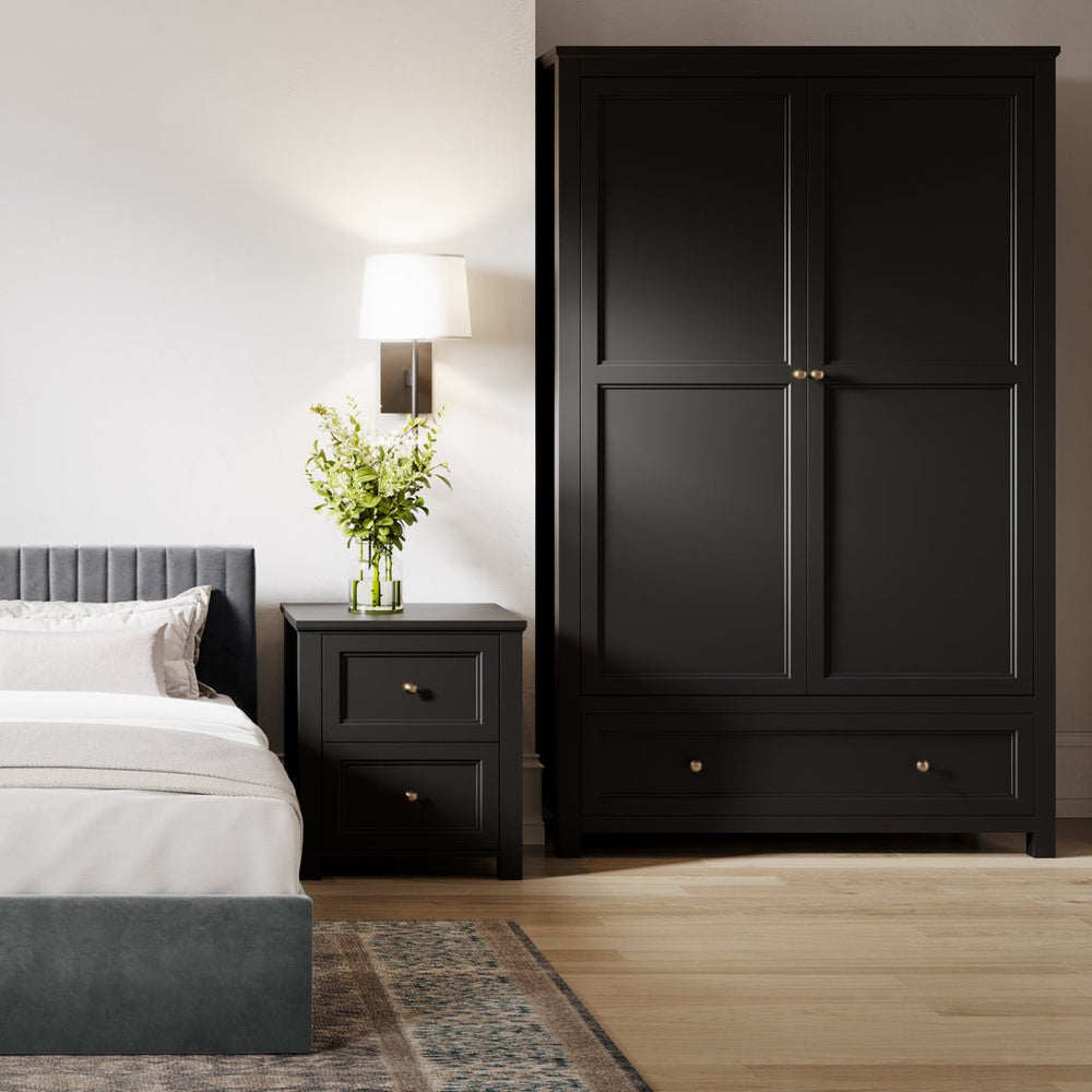 Ives Black 2 Door Wardrobe - Canwell Interiors Limited - Canwell
