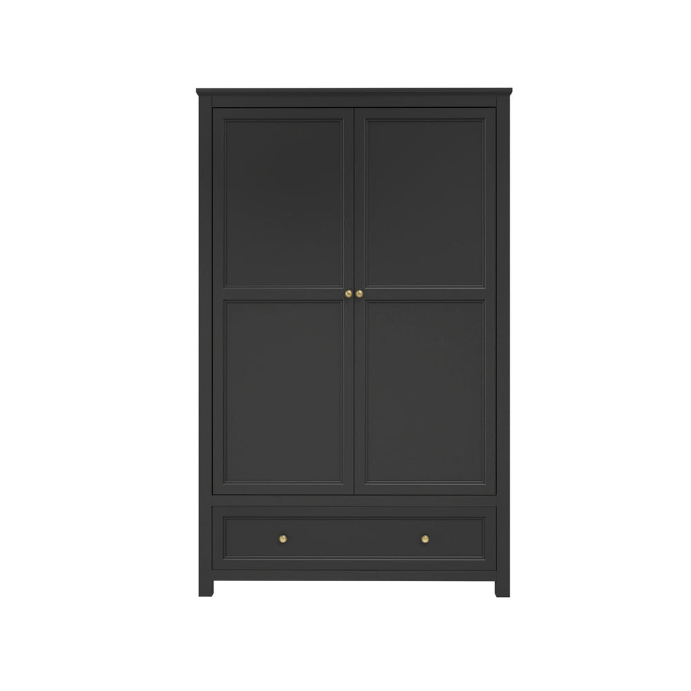 Ives Black 2 Door Wardrobe - Canwell Interiors Limited - Canwell
