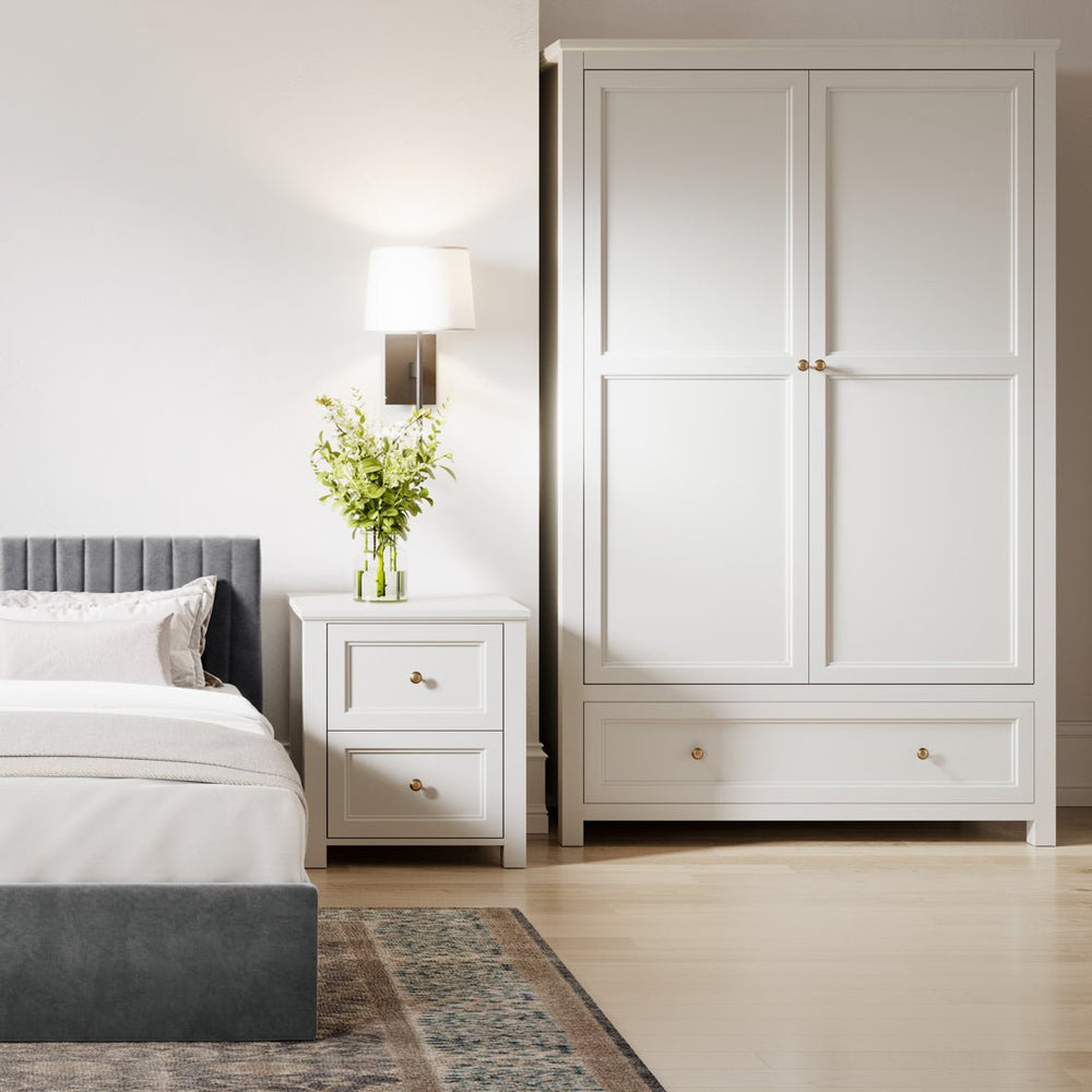 Ives White 2 Door Wardrobe - Canwell Interiors Limited - Canwell