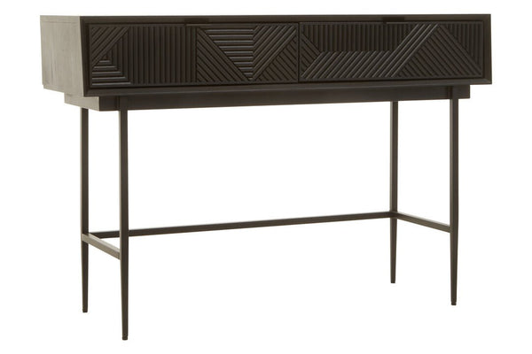 Jakara Black Finish Console Table with 2 Drawers - Canwell Interiors Limited - Xshowhome
