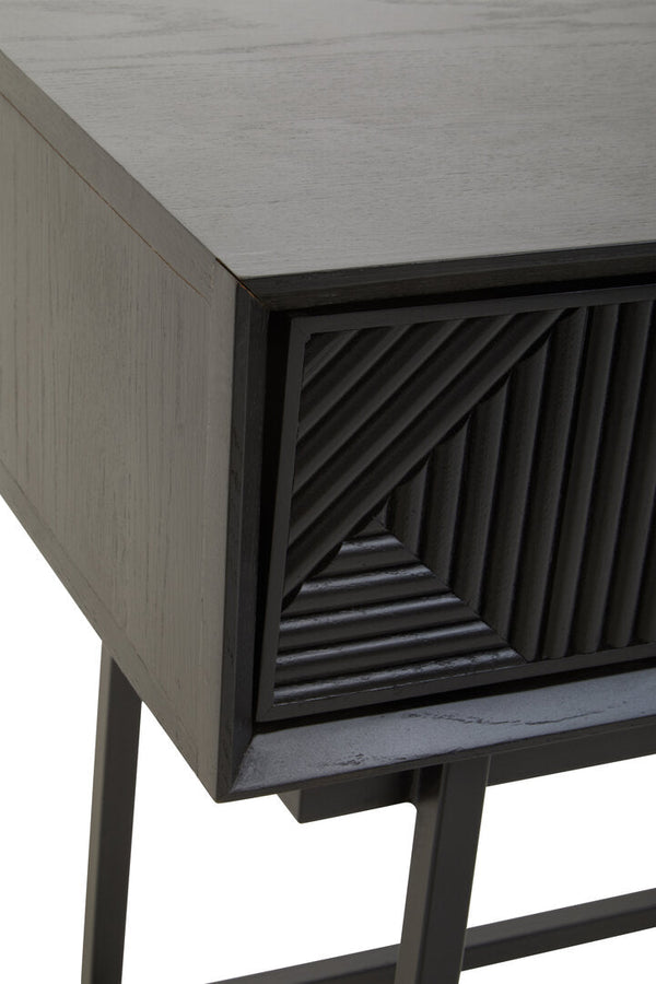 Jakara Black Finish Console Table with 2 Drawers - Canwell Interiors Limited - Xshowhome