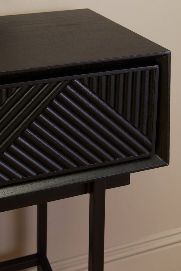 Jakara Black Finish Console Table with 2 Drawers - Canwell Interiors Limited - Xshowhome