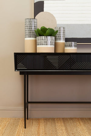 Jakara Black Finish Console Table with 2 Drawers - Canwell Interiors Limited - Xshowhome