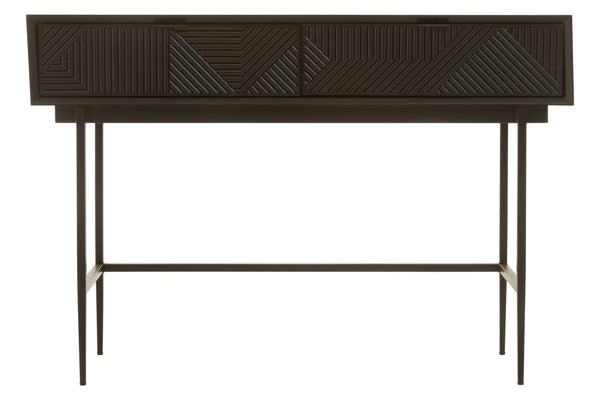 Jakara Black Finish Console Table with 2 Drawers - XShowhome Limited - Xshowhome