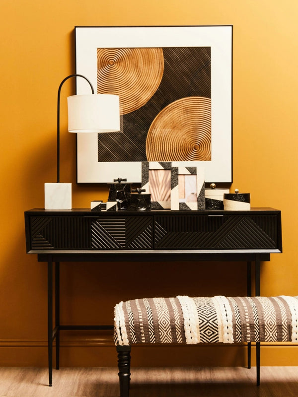 Jakara Black Finish Console Table with 2 Drawers - XShowhome Limited - Xshowhome