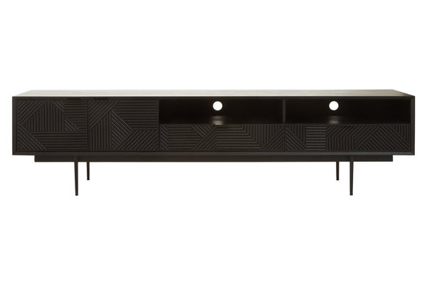 Jakara Black Finish Media Unit - Canwell Interiors Limited - Xshowhome