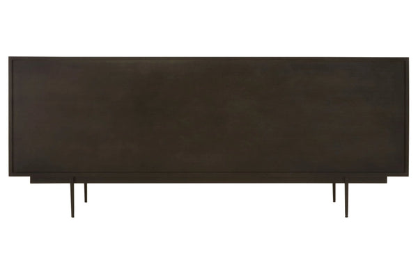 Jakara Black Finish Sideboard with 4 Doors and 3 Drawers - XShowhome Limited - Xshowhome