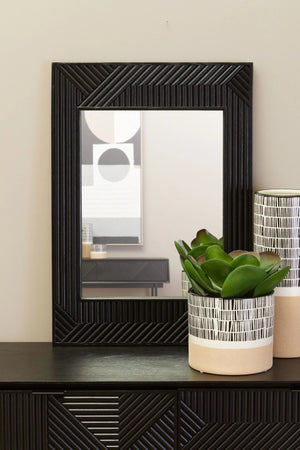 Jakara Black Finish Wall Mirror - XShowhome Limited - Xshowhome