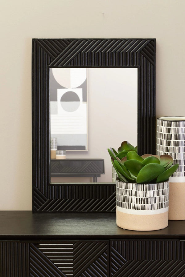 Jakara Black Finish Wall Mirror - XShowhome Limited - Xshowhome
