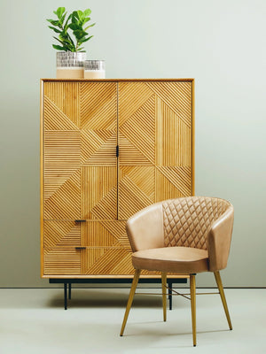 Jakara Natural Finish Cabinet with Drawers - XShowhome Limited - Xshowhome